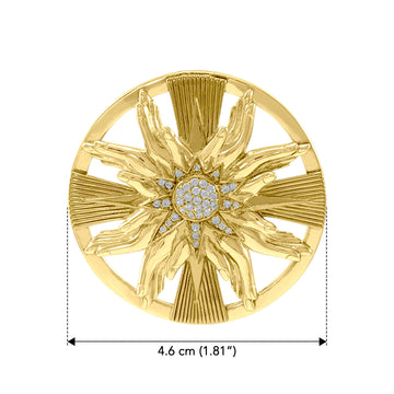 Inspired by Dali Solid Yellow Gold Pendant GPD998